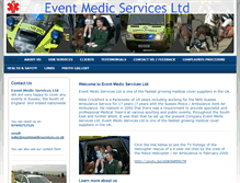 Tablet Screenshot of eventmedicservices.co.uk